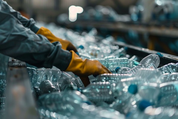 bottle recycling by temporary staffers