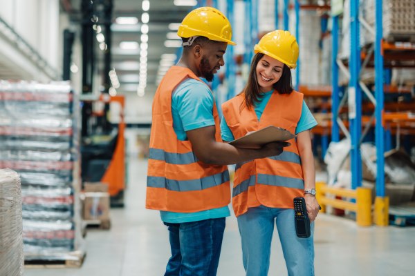 warehouse staffing agents reviewing assignments
